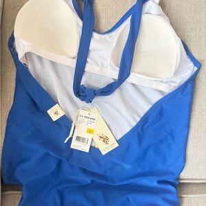 U.S. Polo Assn. Blue Halter Swimsuit